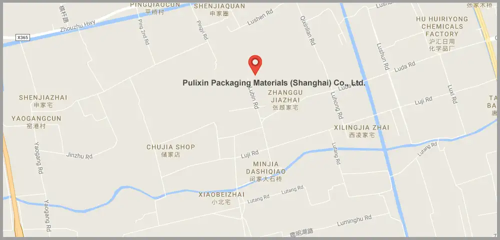 Localização da Pulixin Packaging Materials (Shanghai) Co., Ltd