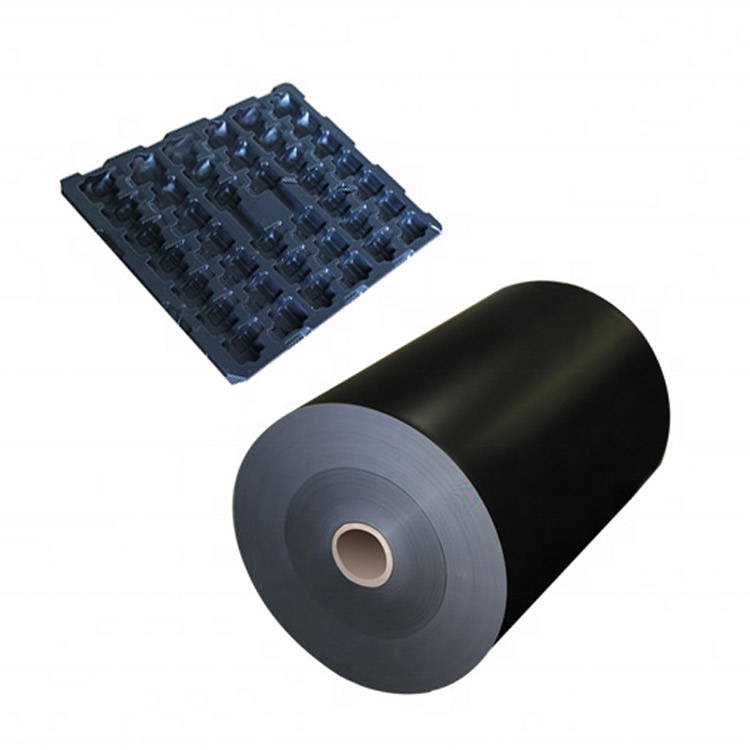 <strong>Thermoformed HIPS Black Conductive Sheet Roll 10^4~10^6</strong>