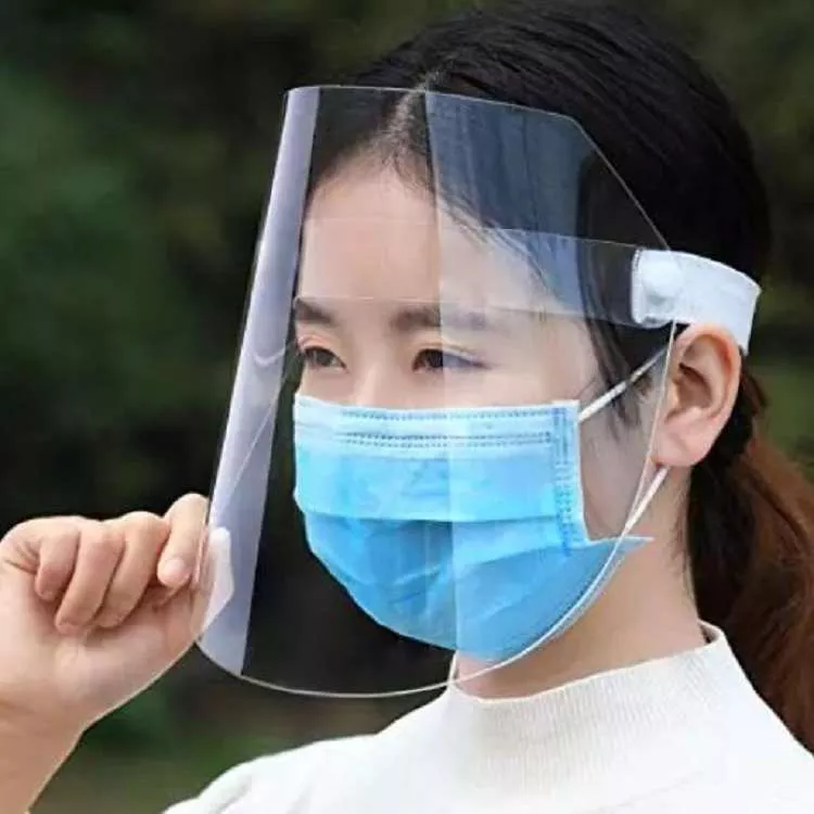  Anti-virus transparent double side anti-fog APET face shield-0