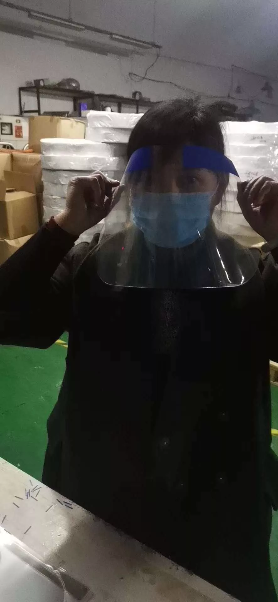  Mascarillas antivaho de una cara de PET con impresión personalizada Logo-0