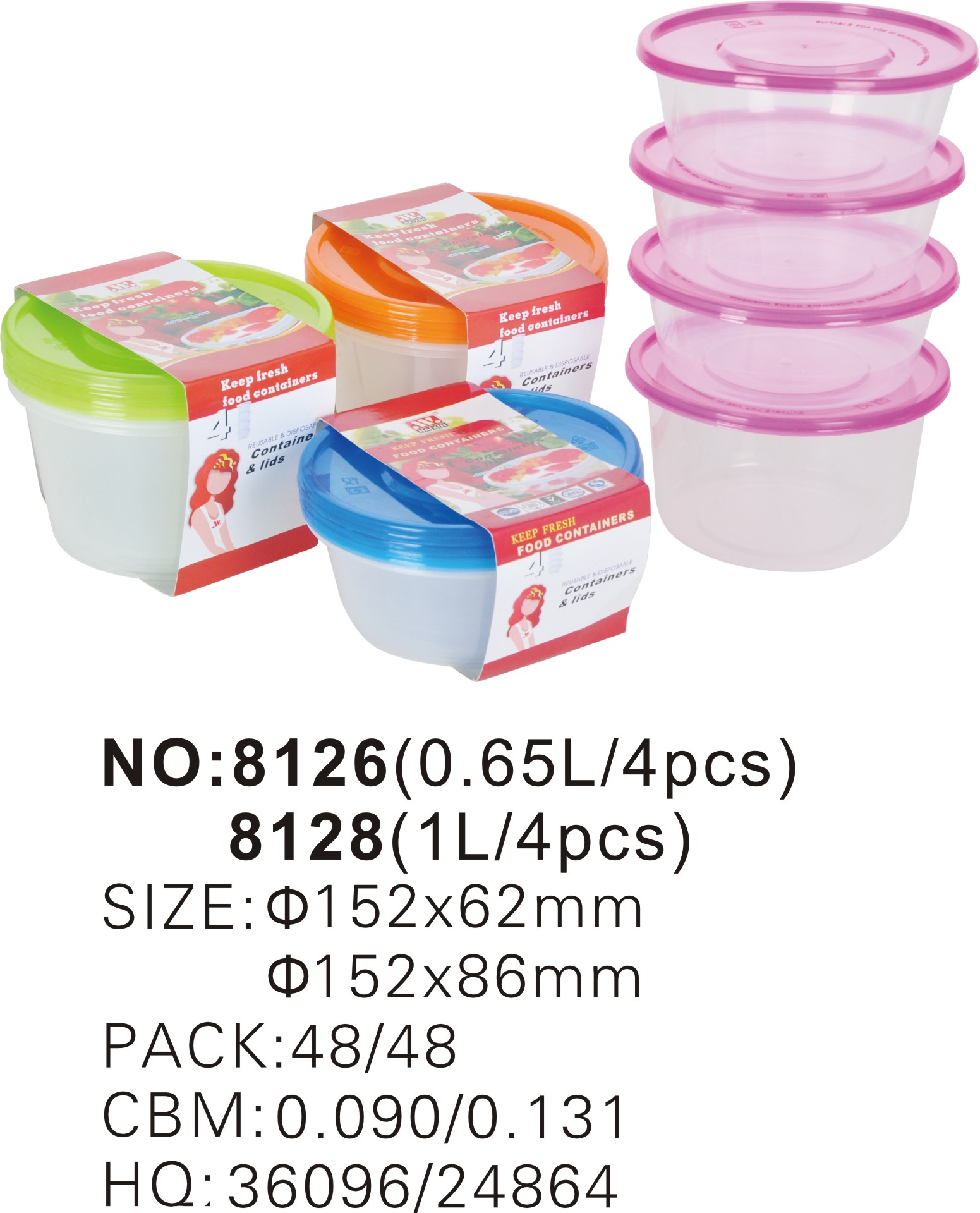 Одноразовый пластиковый контейнер для упаковки продуктов быстрого приготовления