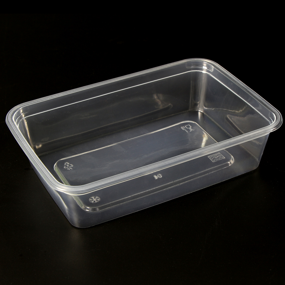 500ml Transparente Ecológico Microondas Comida para Llevar Envases Desechables Almuerzo Bento Box Con Tapa
