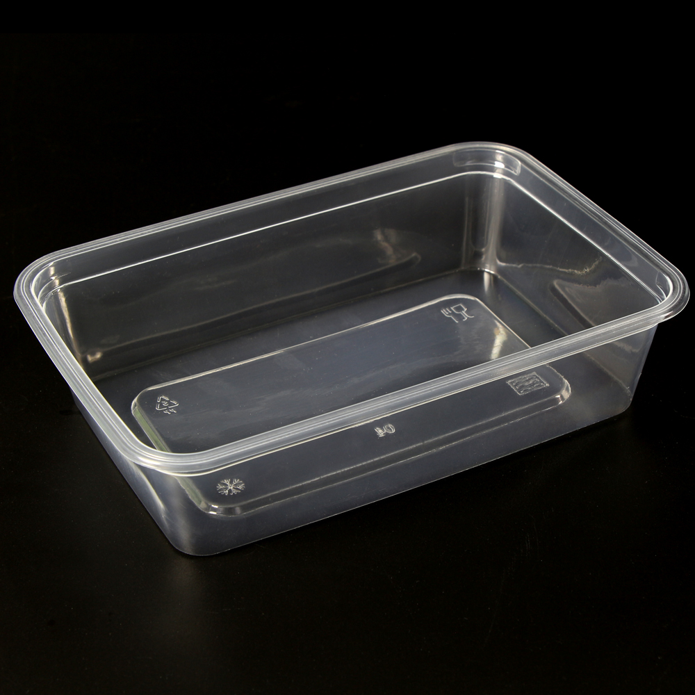 500ml Transparente Eco Friendly Microwavable Descartável Takeaway Recipientes de Alimentos Almoço Bento Box Com Tampa