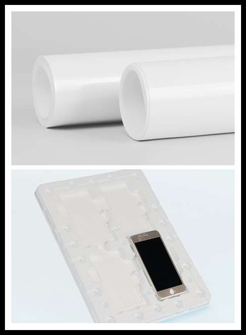 Rolo de folha de blister HIPS para embalagens termoformadas de produtos electrónicos