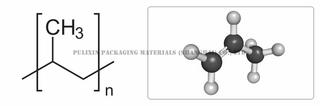 Estrutura química do material PP