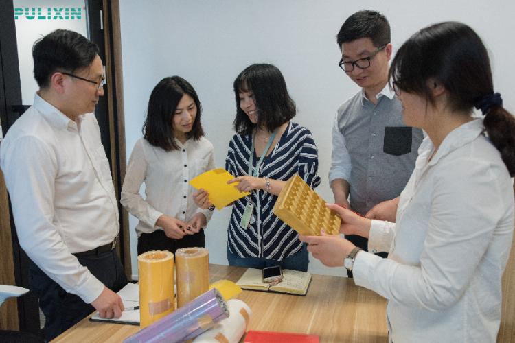 Singapore customer visit-PS plastic sheet rolls