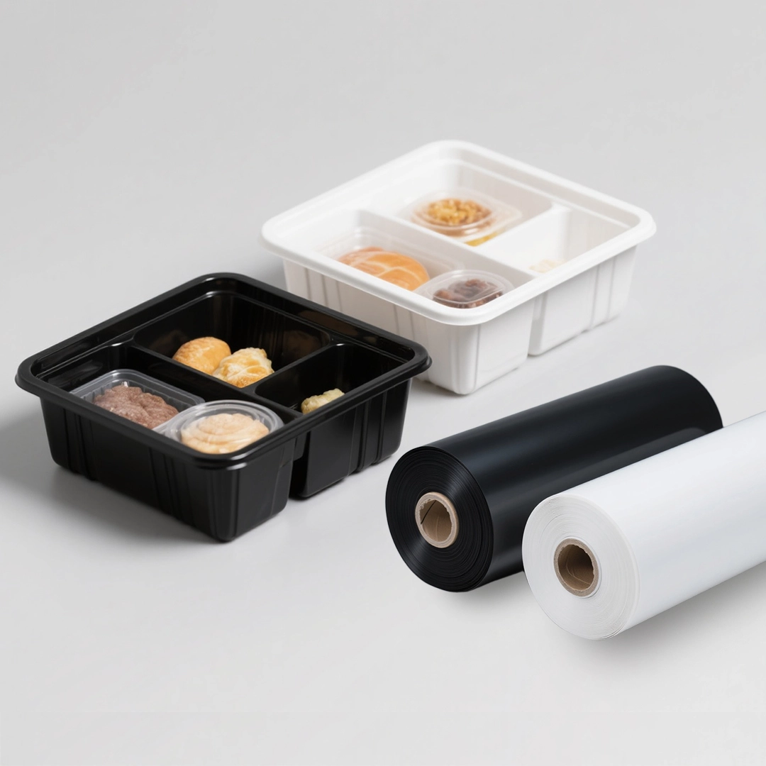 HIPS plastic sheet for thermoformed packaging of food